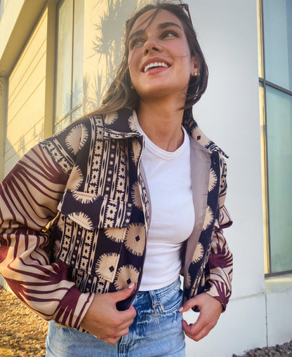 Sun And Rays Bomber Jacket