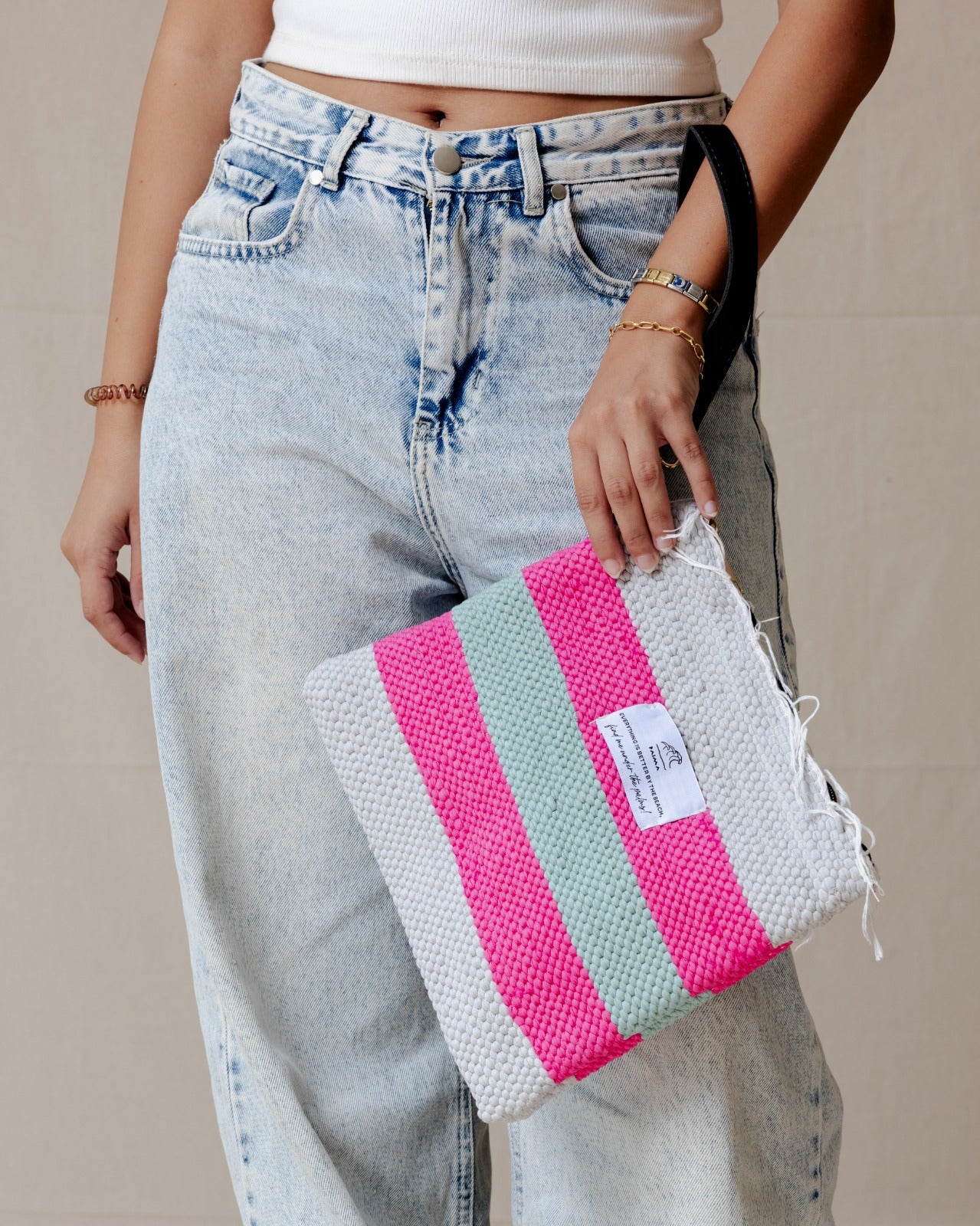 Clutch Kilim Rosa X Menta