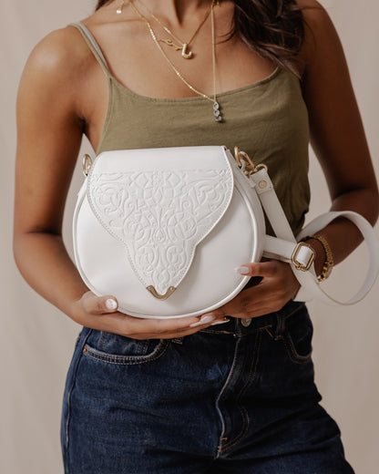 Intaglio CrossBag White