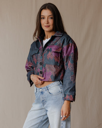 Patchwork Bomber Jacket