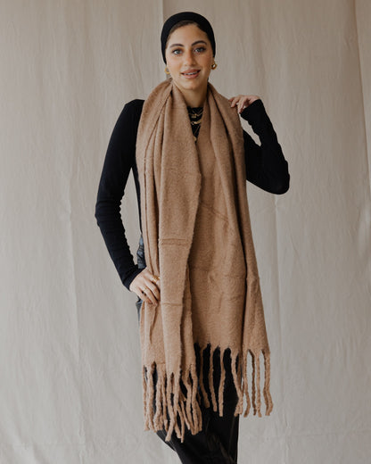 Plain Winter Scarf Camel