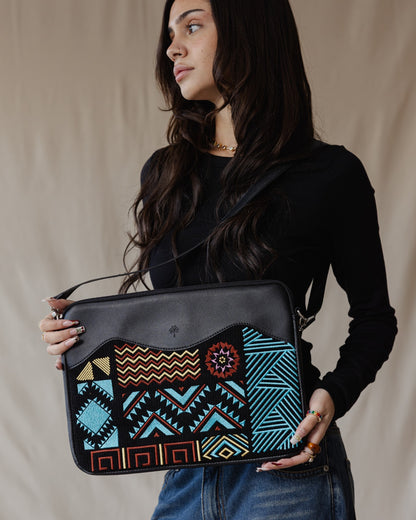 Geometric Laptop Sleeve Black