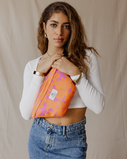 Tribal Birds Orange X Hot Pink Fanny Pack