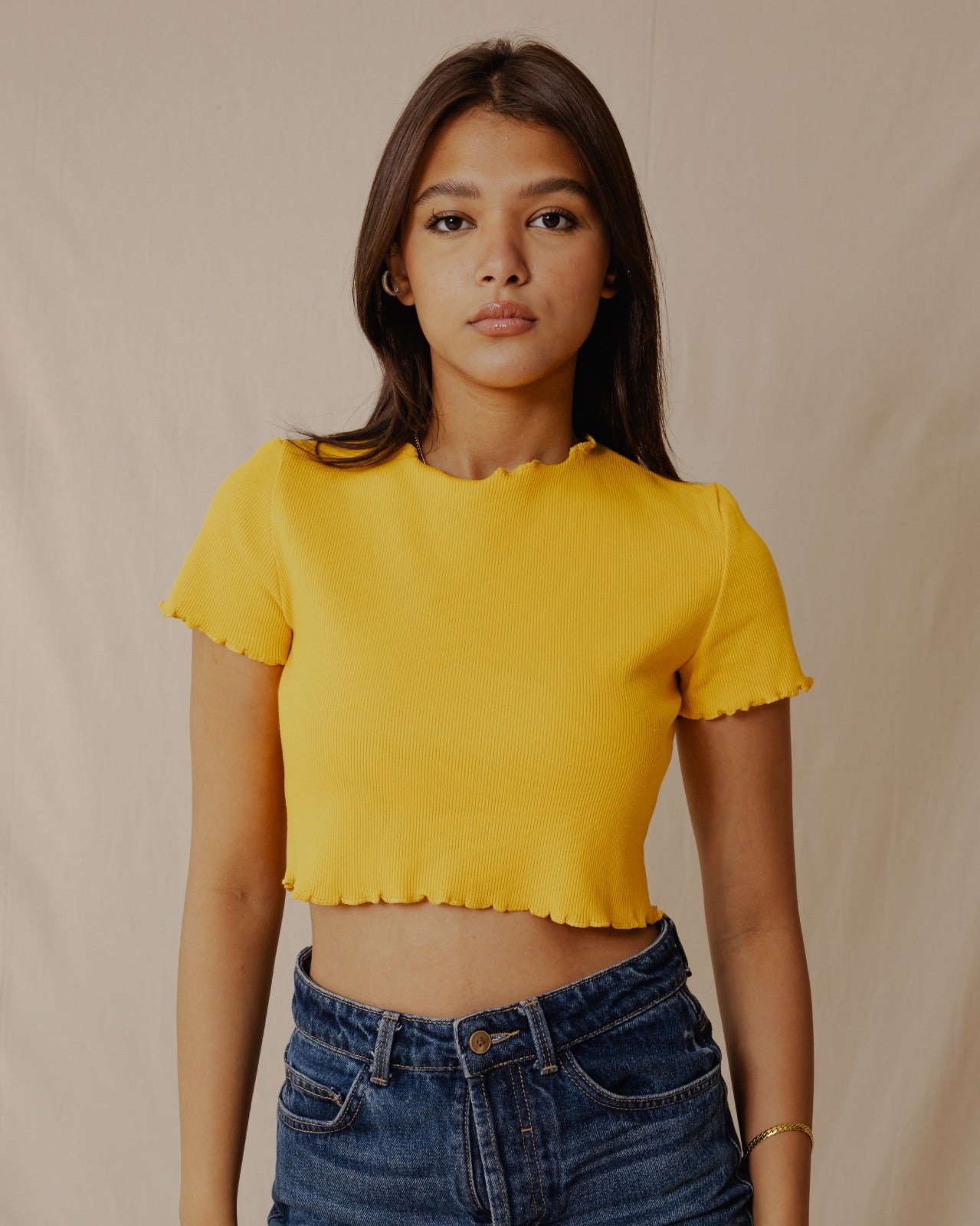 Everyday Crop Top Mustard