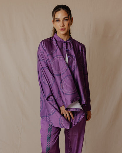 Líneas geométricas Cape Set Purple