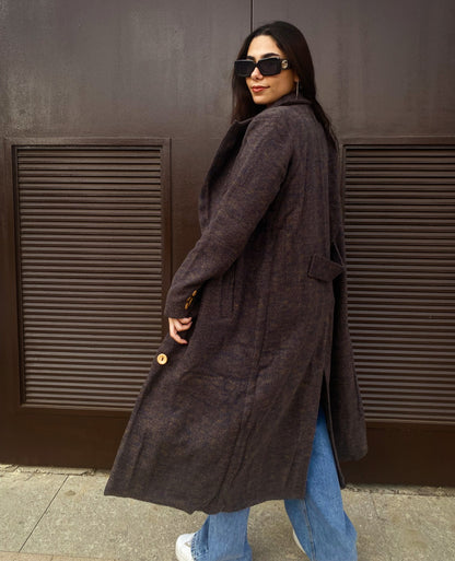 Cappotto Camilla in tweed Marrone