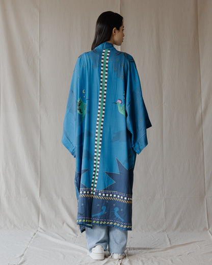 Hoopoe’s Charm Kimono Blue