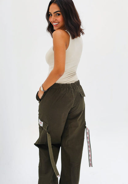 Pantalon cargo Lit Vert Olive