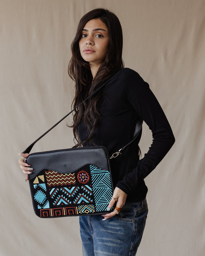 Geometric Laptop Sleeve Black