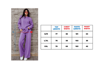 Braided Knit Set Purple