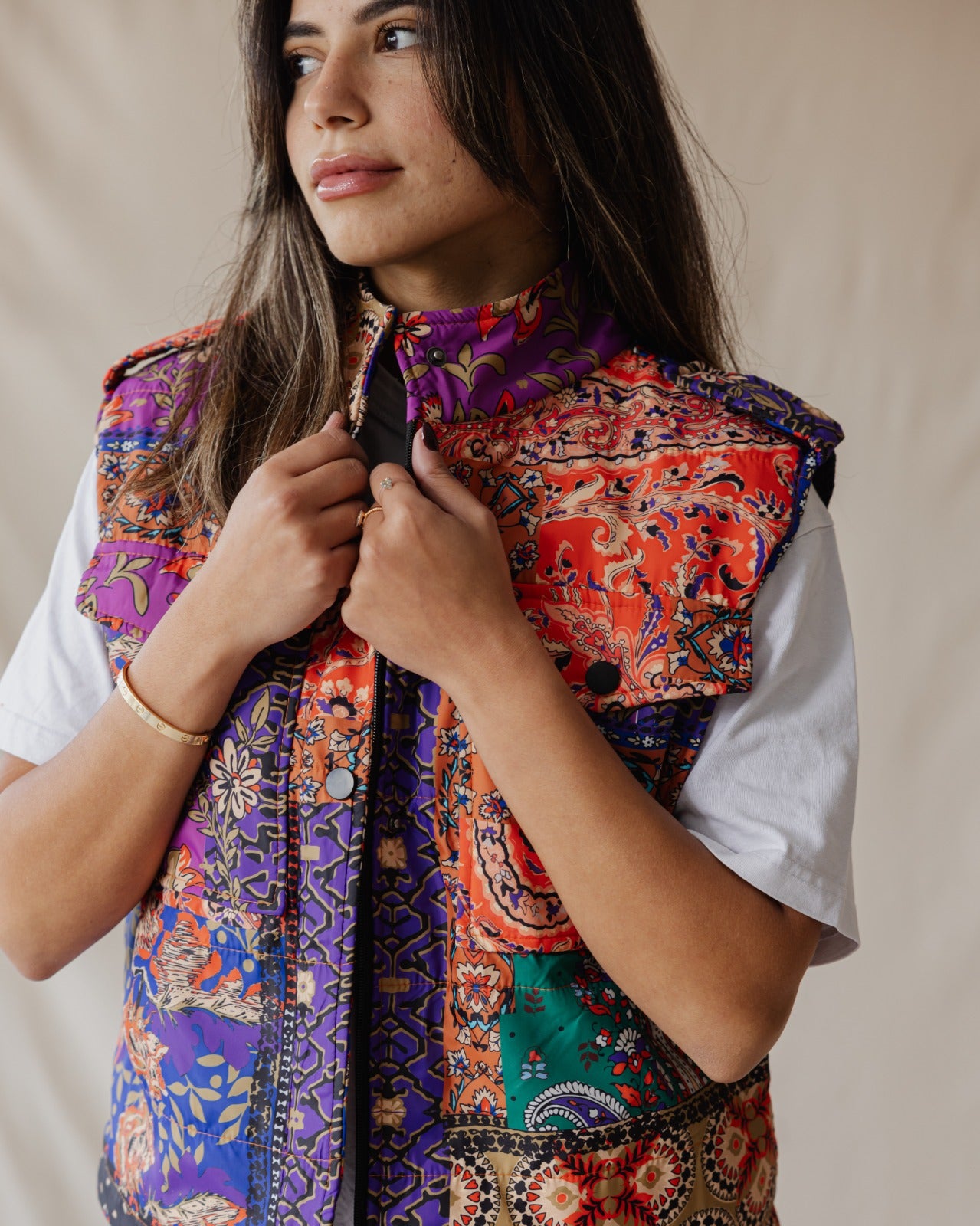 Bloom Stitches Quilted Vest