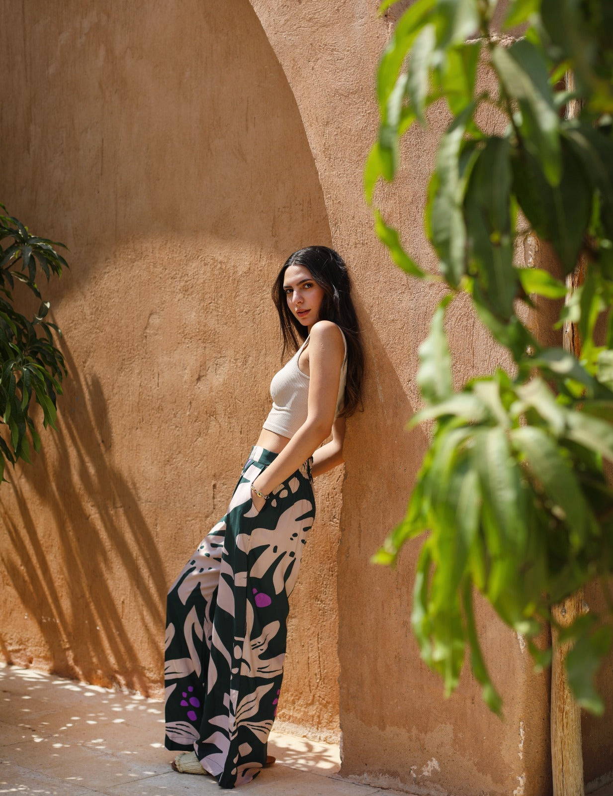 Une promenade sur le pantalon de plage