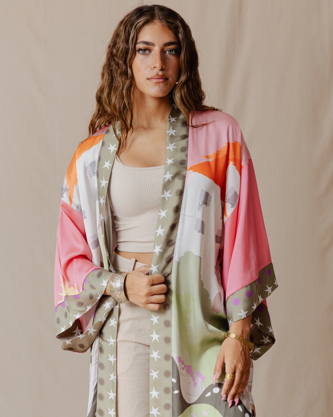 Kimono La Vallée Satin Rose