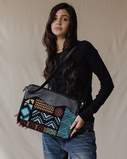 Geometric Laptop Sleeve Black