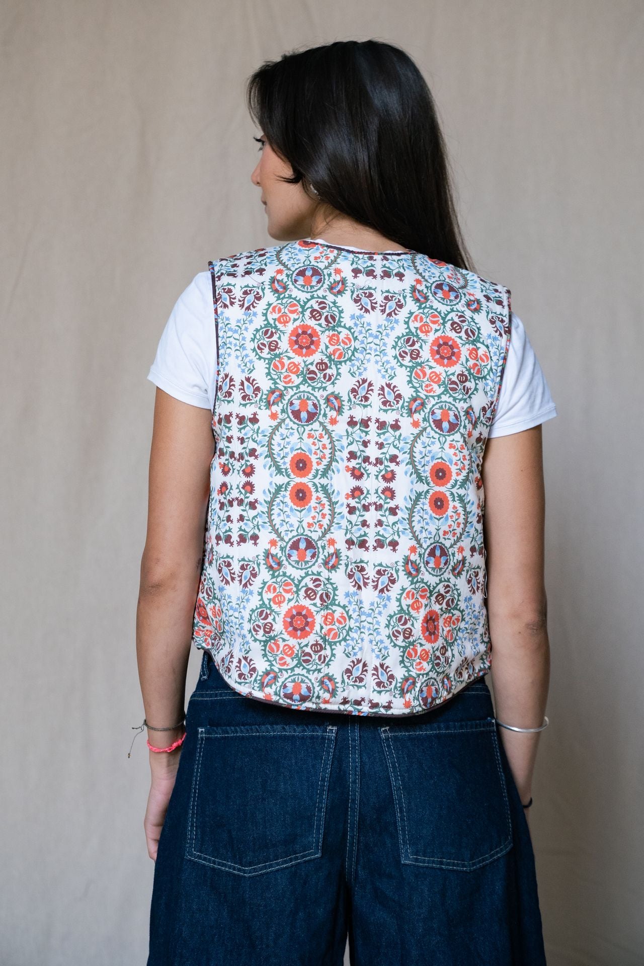 Gilet reversibile Damask Rose