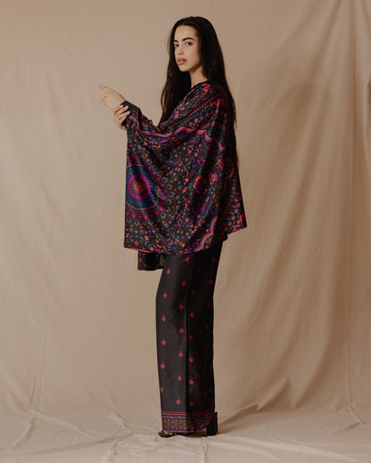 Oriental Cape Set Schwarz