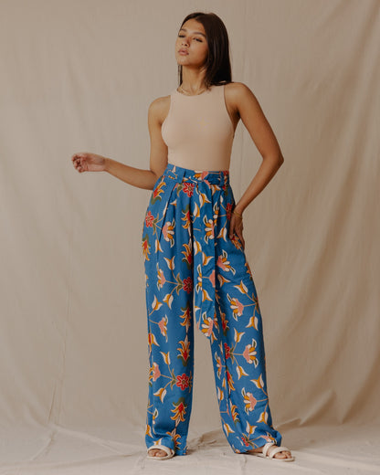 Pantalón Persian Floral Azul