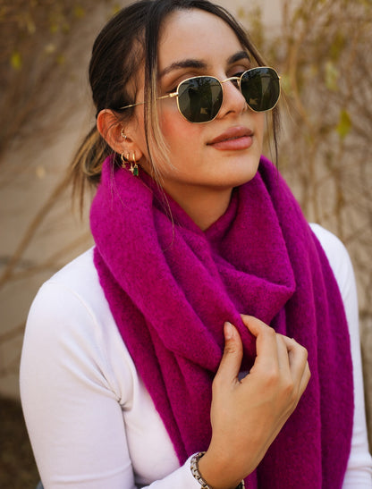 Plain Winter Scarf Plum