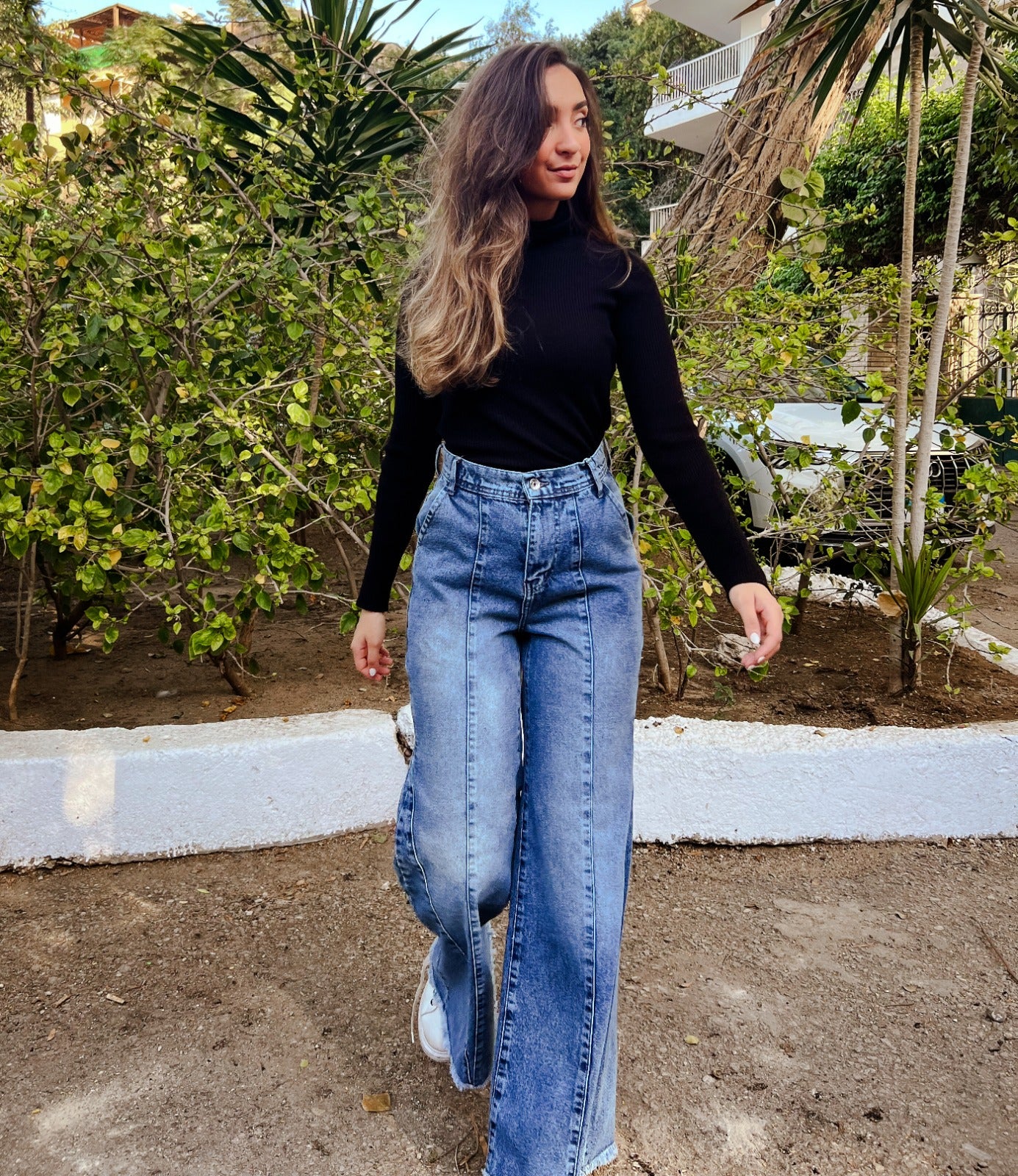 Laid-Back Denim Pants