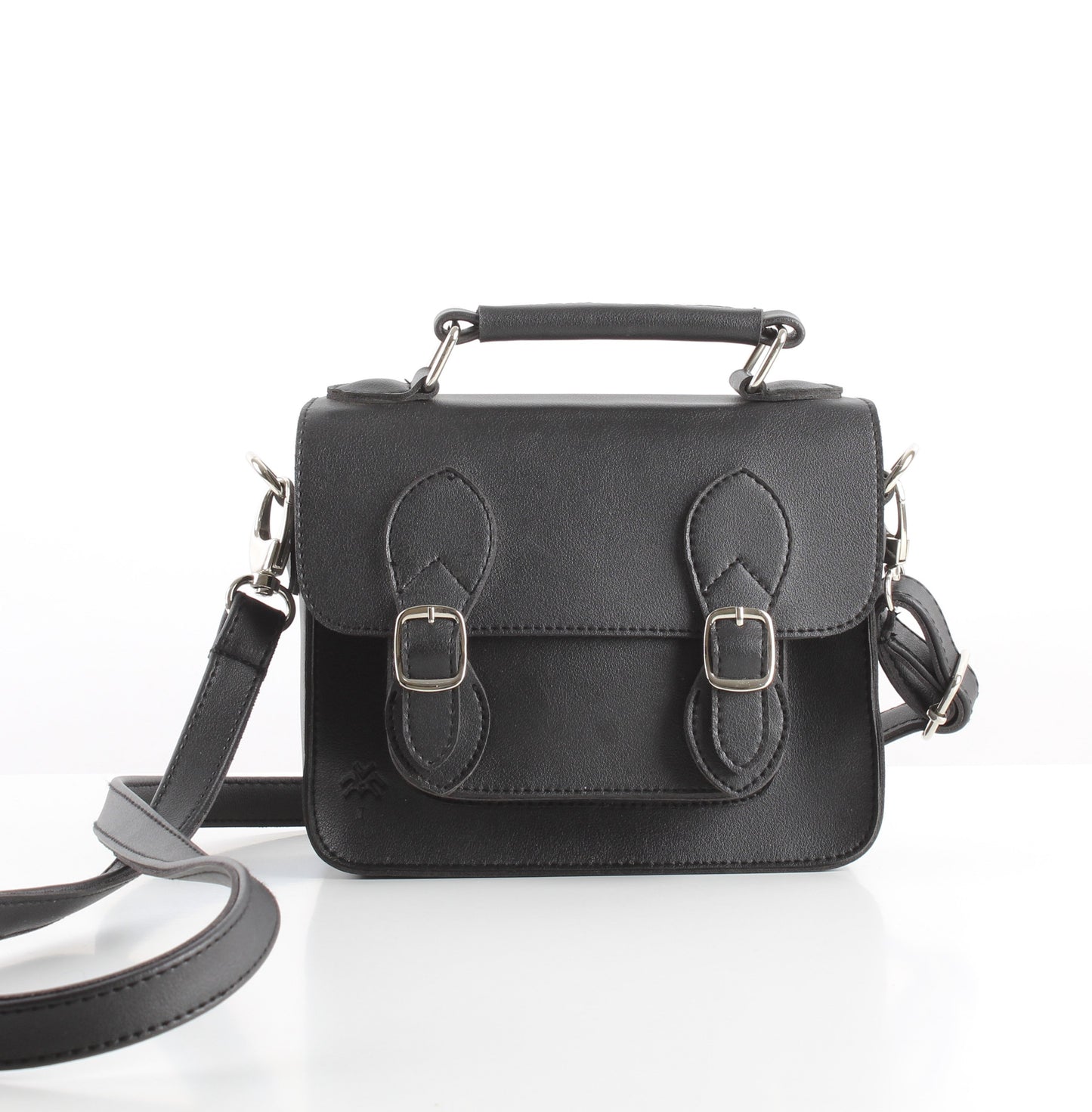 Schwarze Mini-Satchel