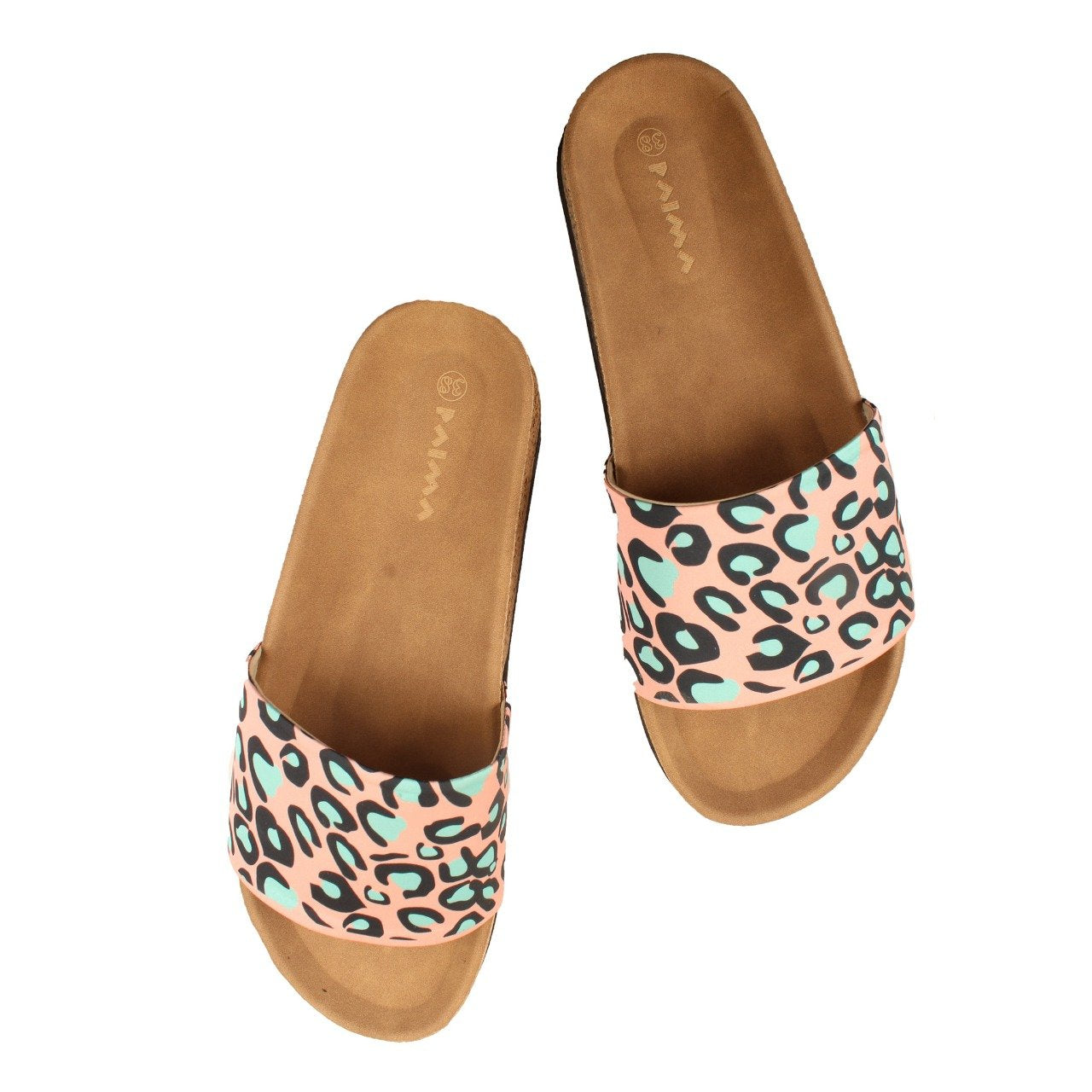 Chanclas Leopardo Azul Cielo x Rosa