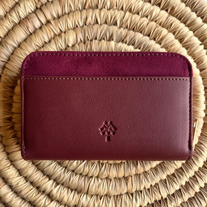 Portefeuille Boho Gravé Bordeaux