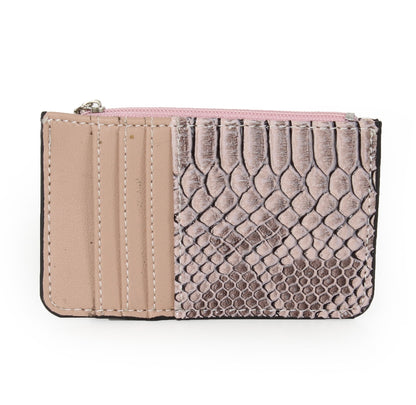 Pink SnakeSkin Card Holder