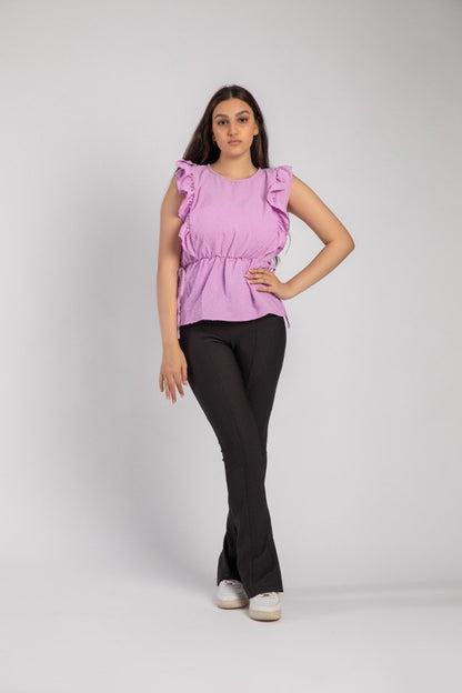 Blouse Péplum Mauve