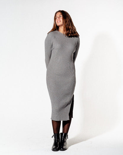 Daring Knitted Dress Grey