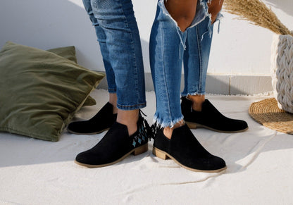 Botins Amazigh Inspired Preto x Azul Claro