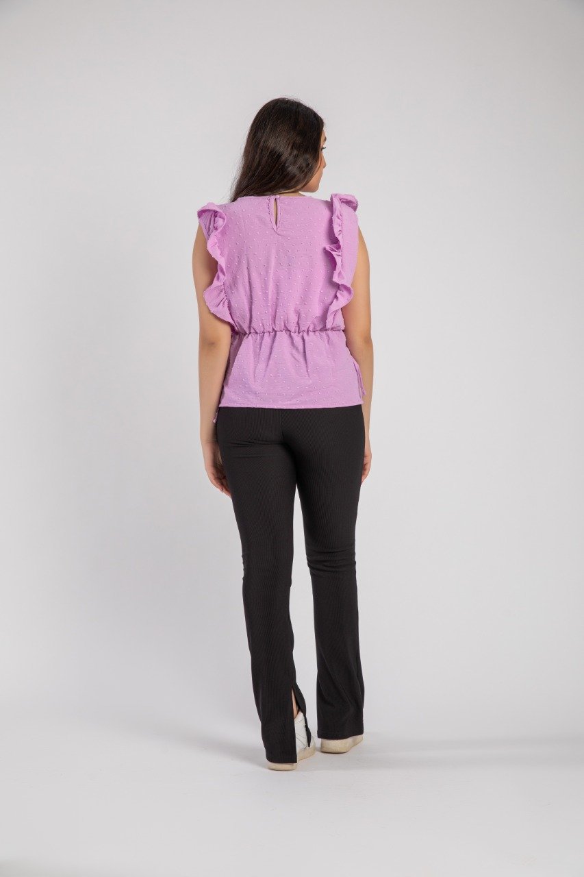 Blouse Péplum Mauve