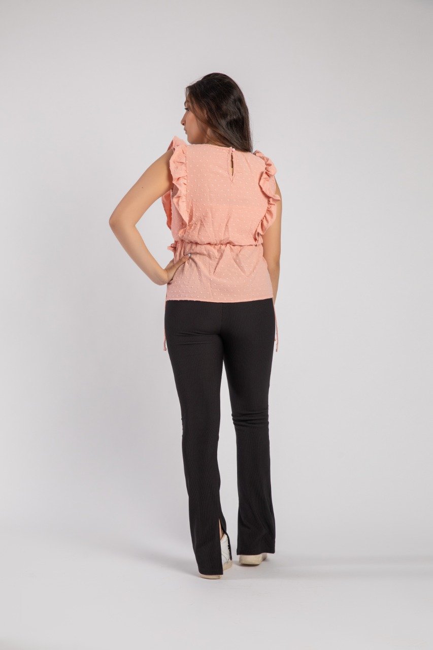 Blusa Peplum Salmón