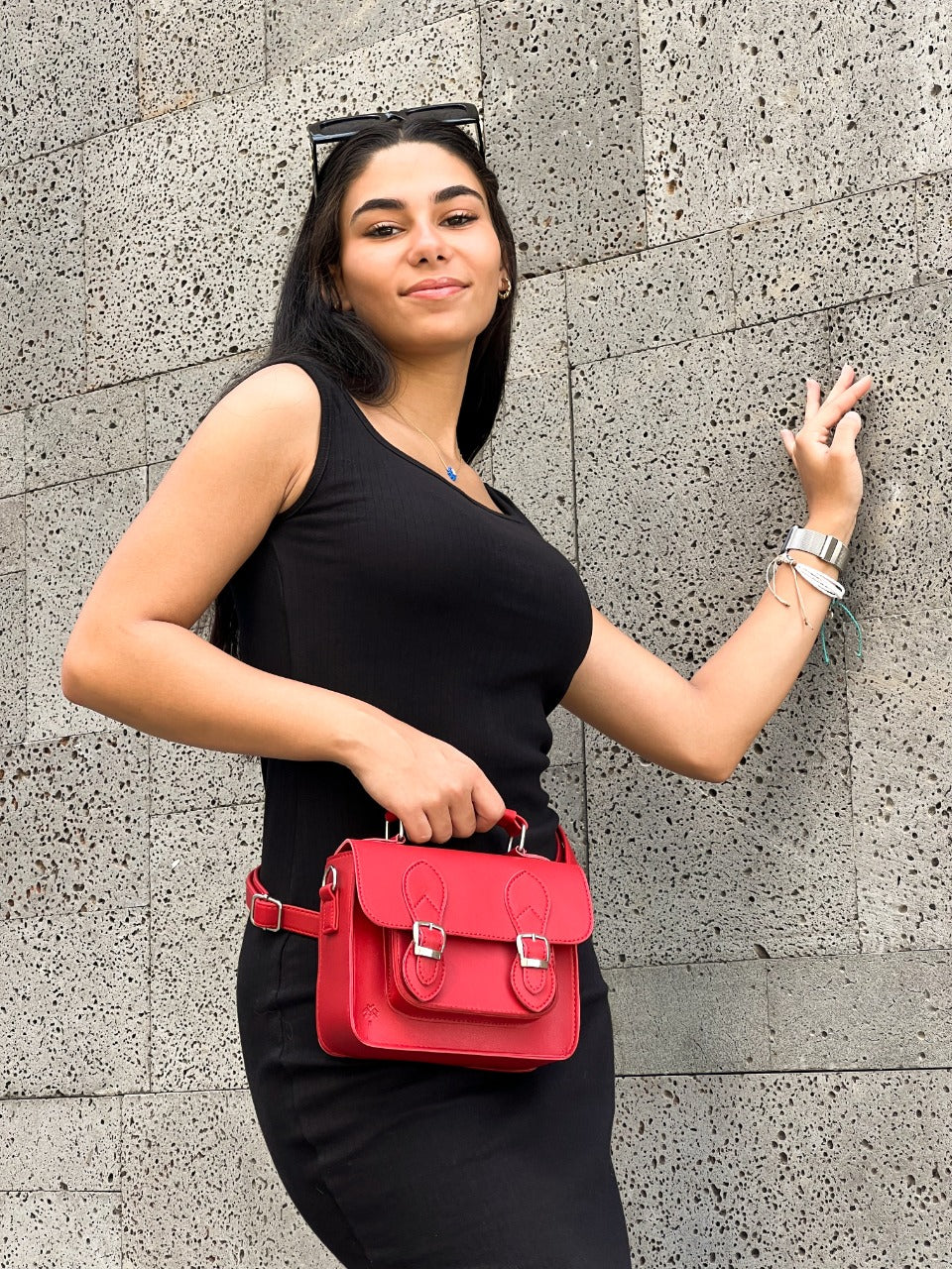 Rote Mini-Satchel