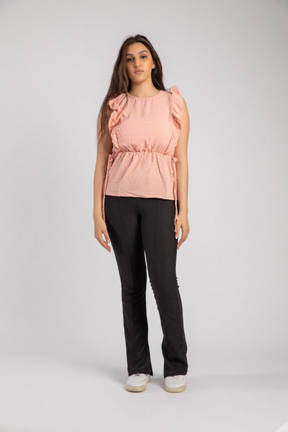 Blusa Peplum Salmón