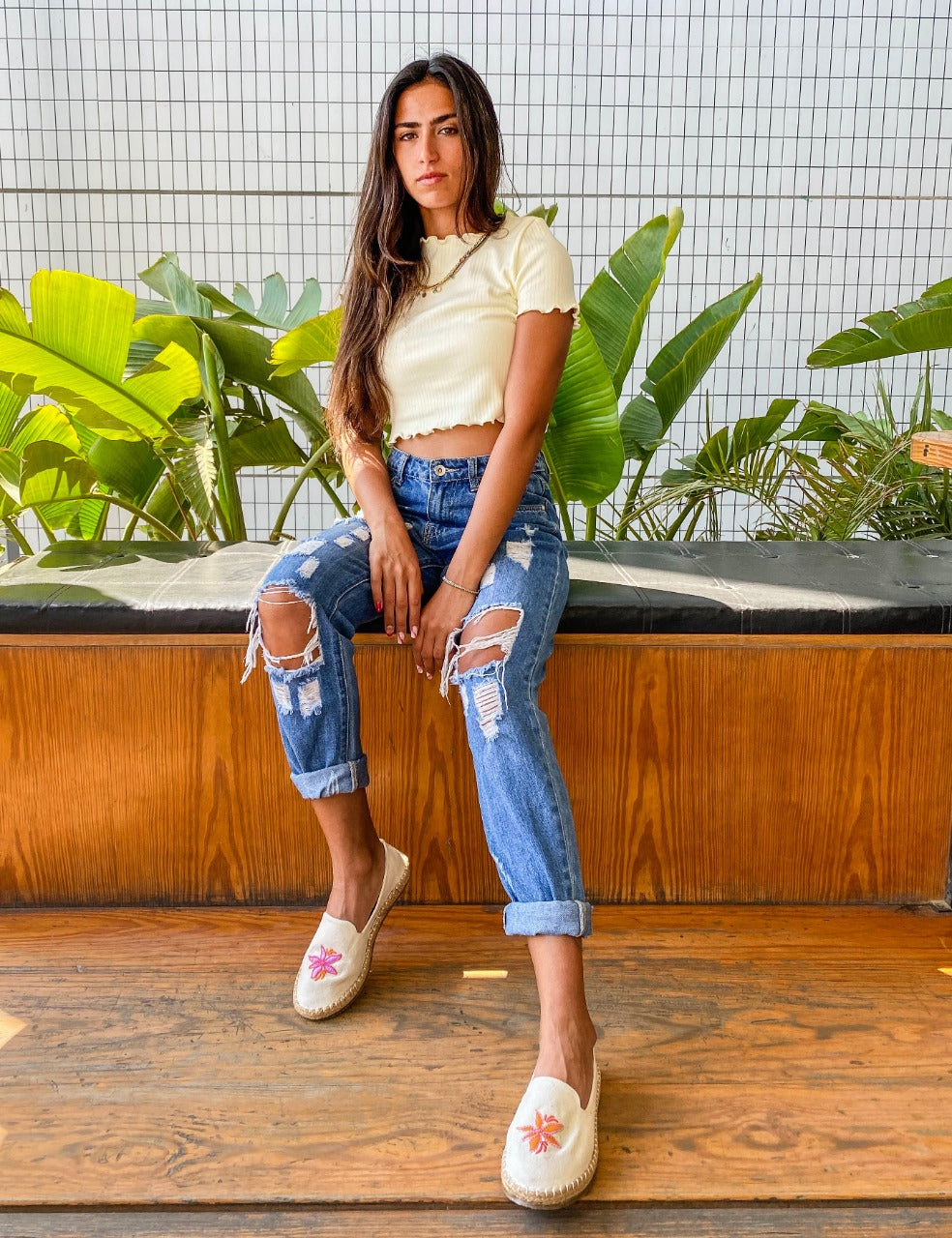 Everyday Crop Top Light Yellow