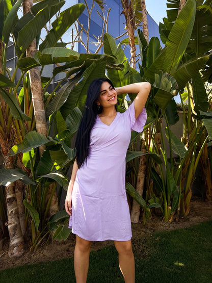 Envolva Midi Dress Mauve