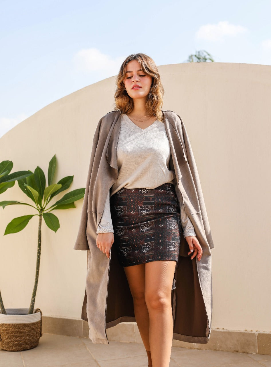 The Tribal Skirt In Brown