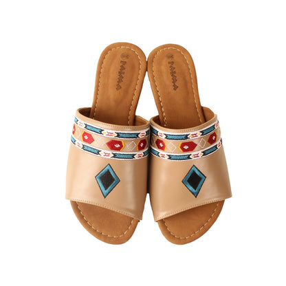 Chanclas nativas americanas Beige