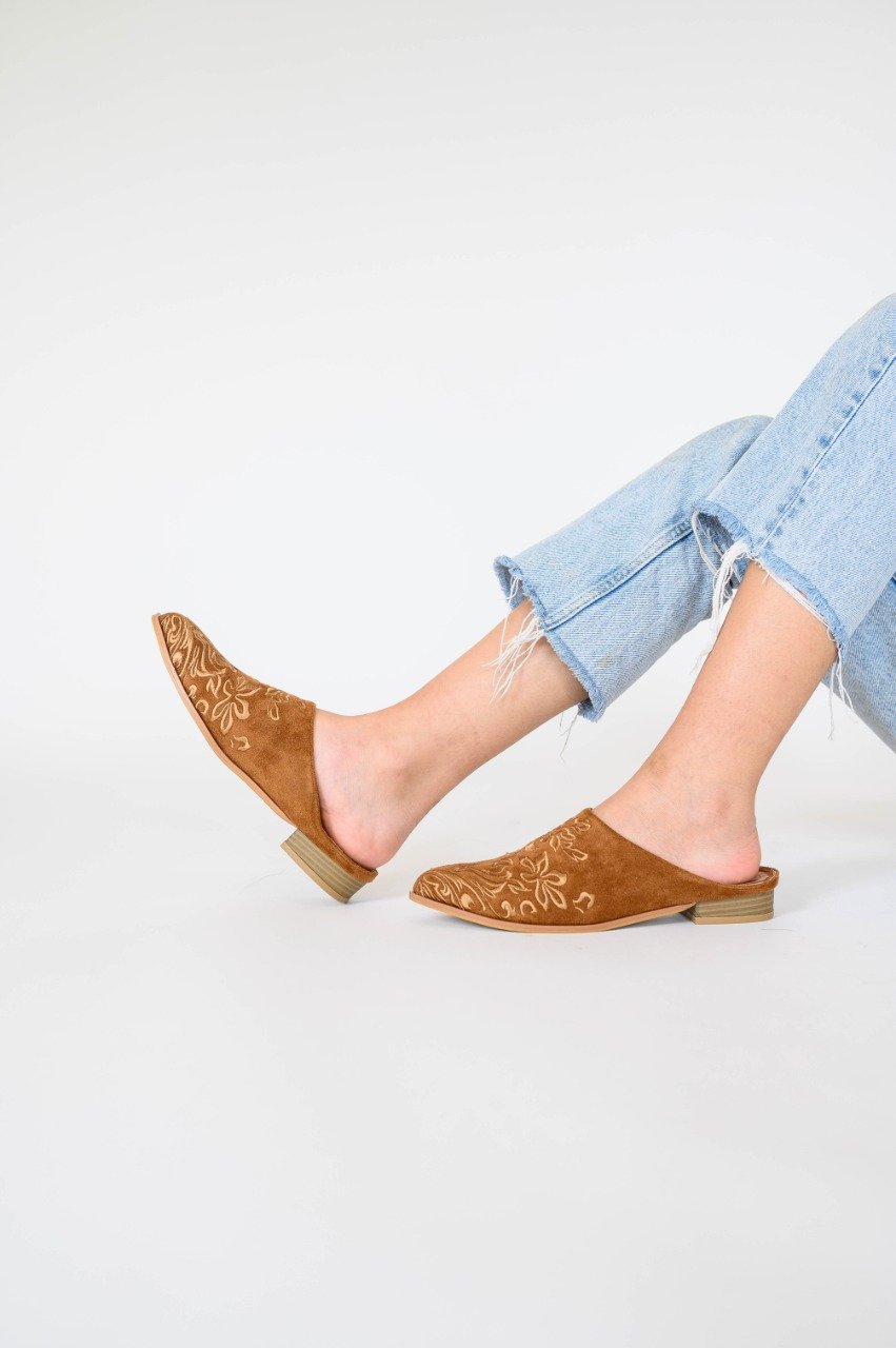 Damask Mules Havane