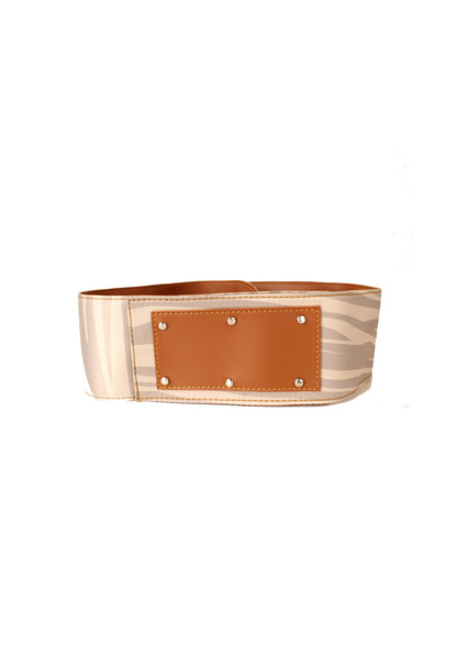 Ceinture zébrée Sand Havane