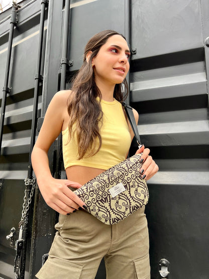 Tribal Birds Sage X Green Fanny Pack