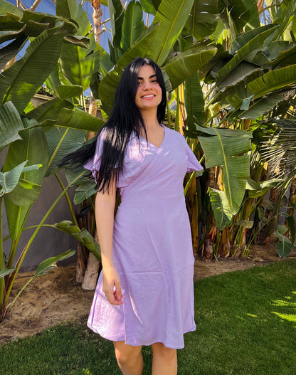 Envolva Midi Dress Mauve