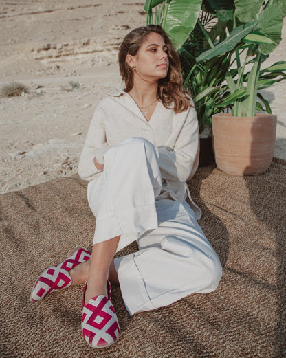 INCA X PALMA ESPADRILLES géométrique rose