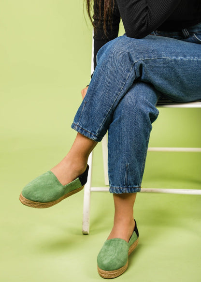 Espadrilles à angle Vert X Noir