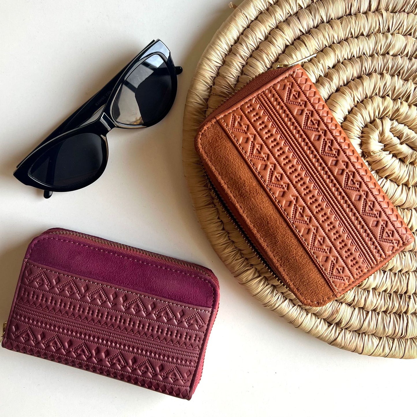 Gravado Boho Wallet Borgonha