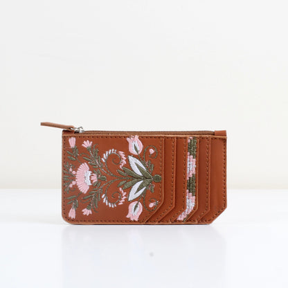 Havane Flowered Card Holder