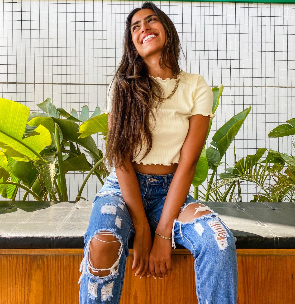 Everyday Crop Top Light Yellow