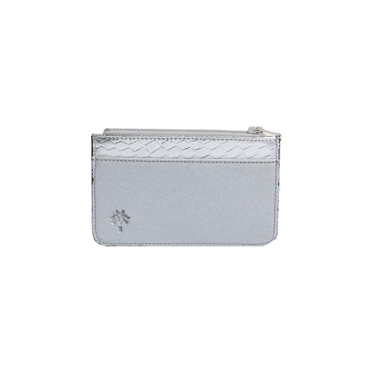 Silver SnakeSkin Card Holder