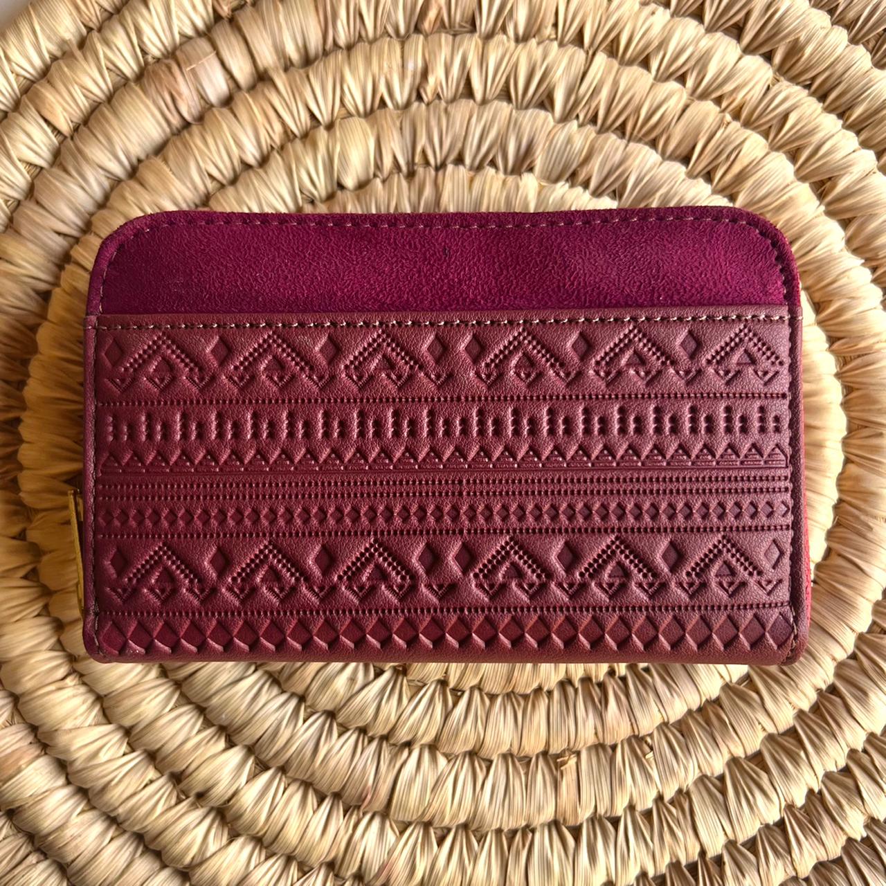 Gravado Boho Wallet Borgonha