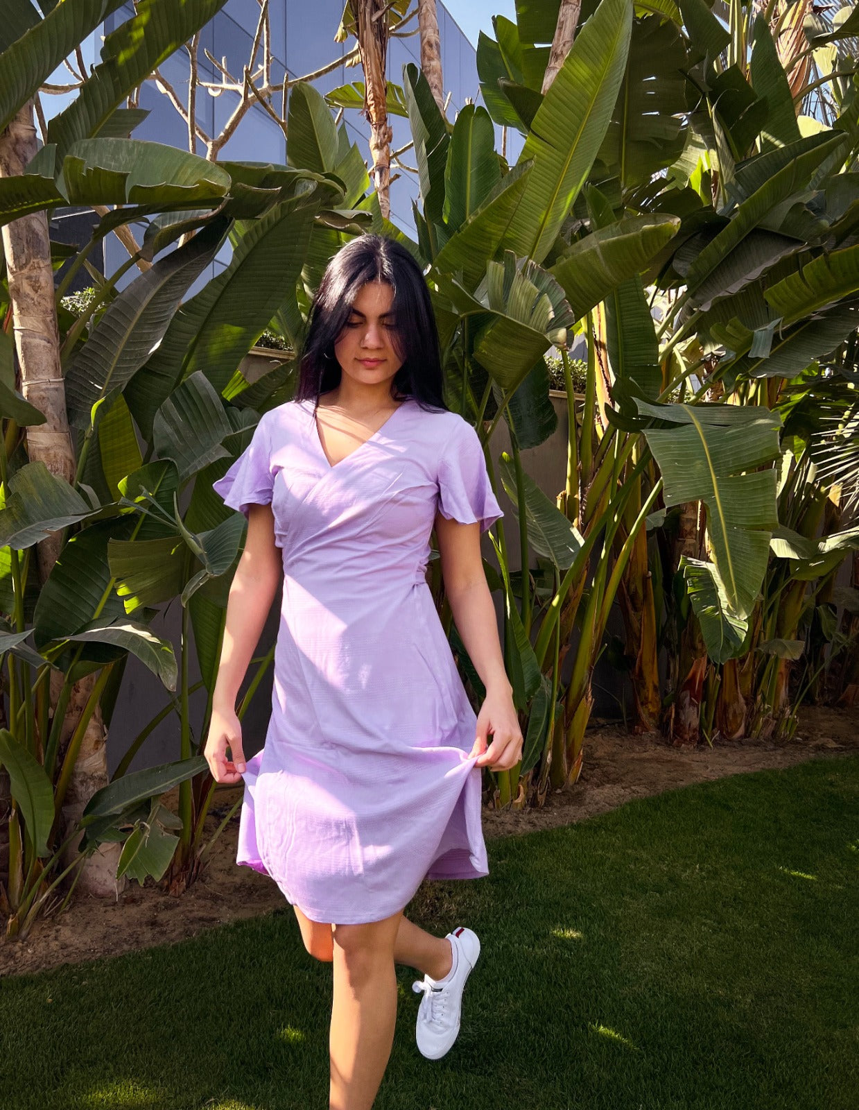 Envolva Midi Dress Mauve